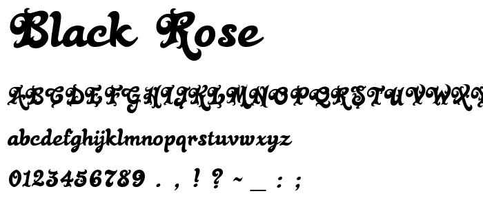 Black Rose font